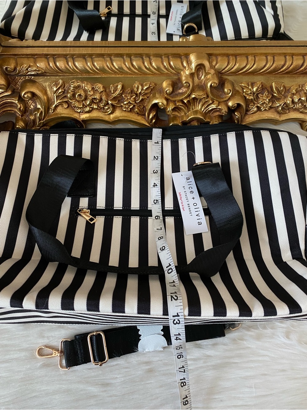 Alice + Olivia By Stacey Bendet Striped Duffel Bag - Picture 11 of 13